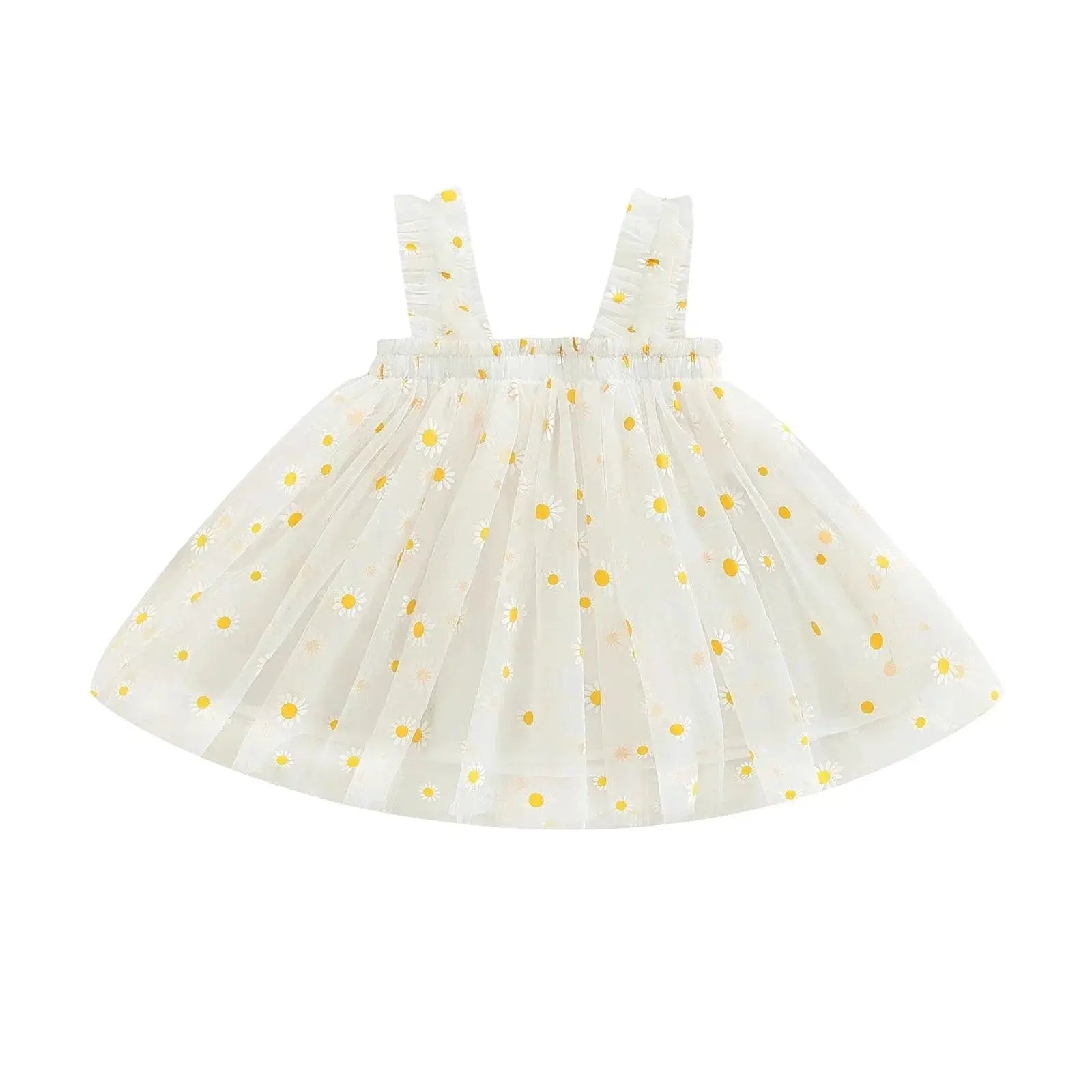Daisy Tulle Dress For Girls Summer Floral Party Outfit
