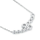 Round Moissanite Pendant Necklace Sterling