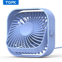 TOPK USB Portable Mini Fan 3 Speed 360°Rotatable Desk Fan