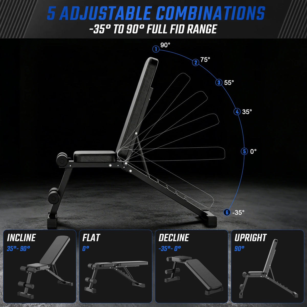Weight Bench Foldable Dumbbell Bench Multifunctional Home Gym — product view 5
