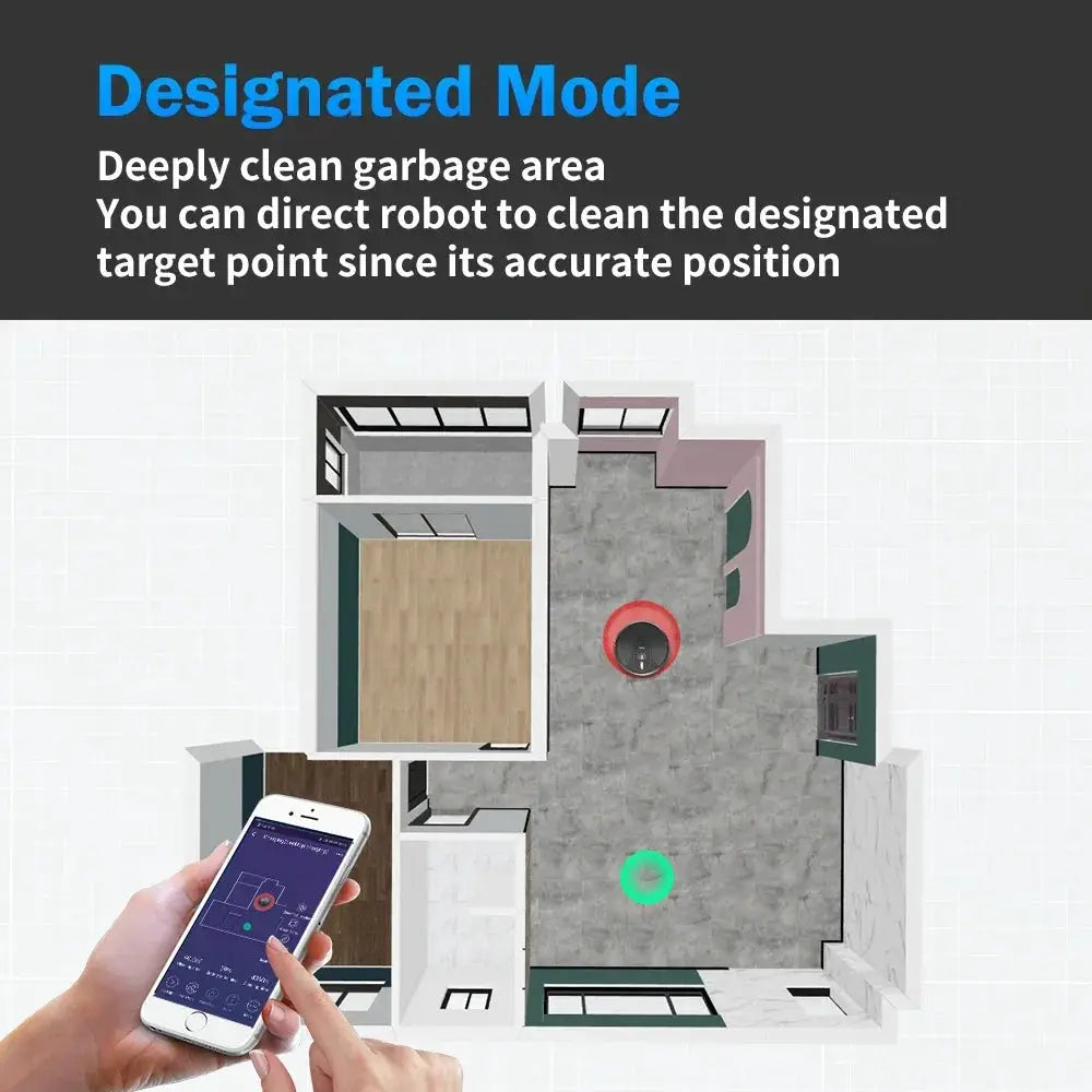 ABIR X6PRO Robot Vacuum Cleaner With 6000PA Suction - OurLum.com