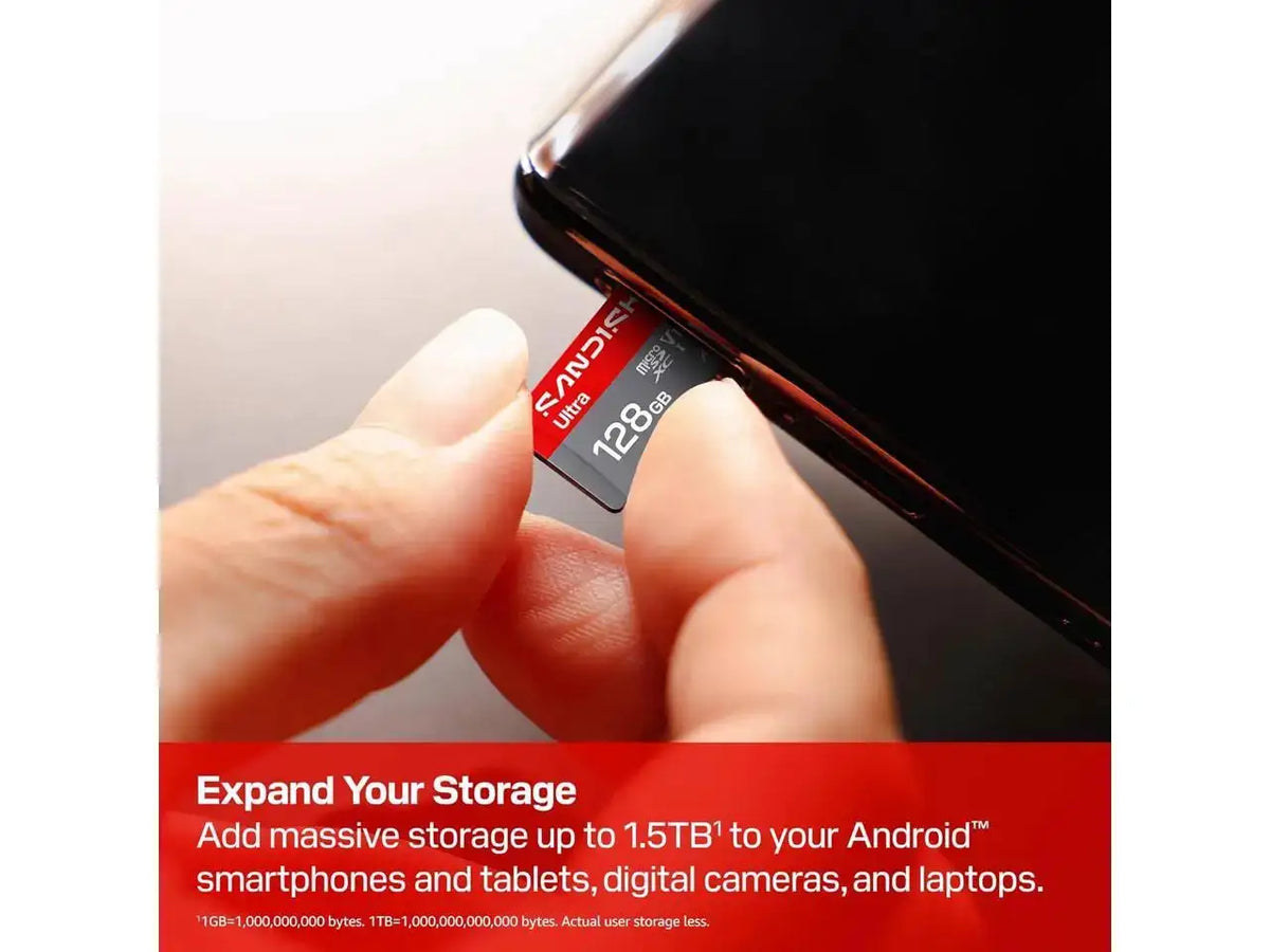 SanDisk Ultra 128GB MicroSD Memory Card Model SDSQUJQ-128G-GZ6MA