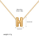 3D Bubble Initial A-Z Mini Necklace Gold Plated Jewelry Gift