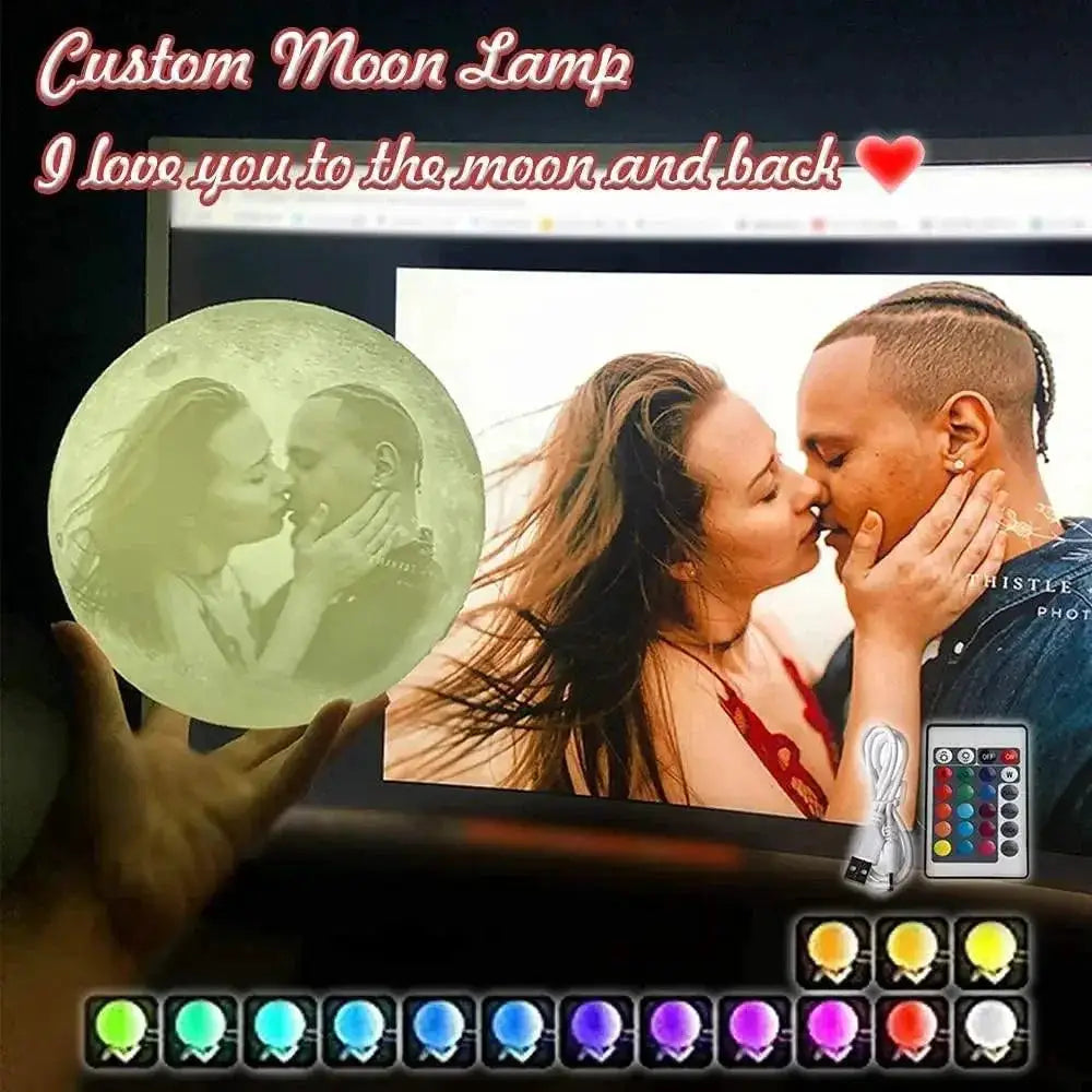 Custom Photo Moon Lamp Personalized Night Light For Memories