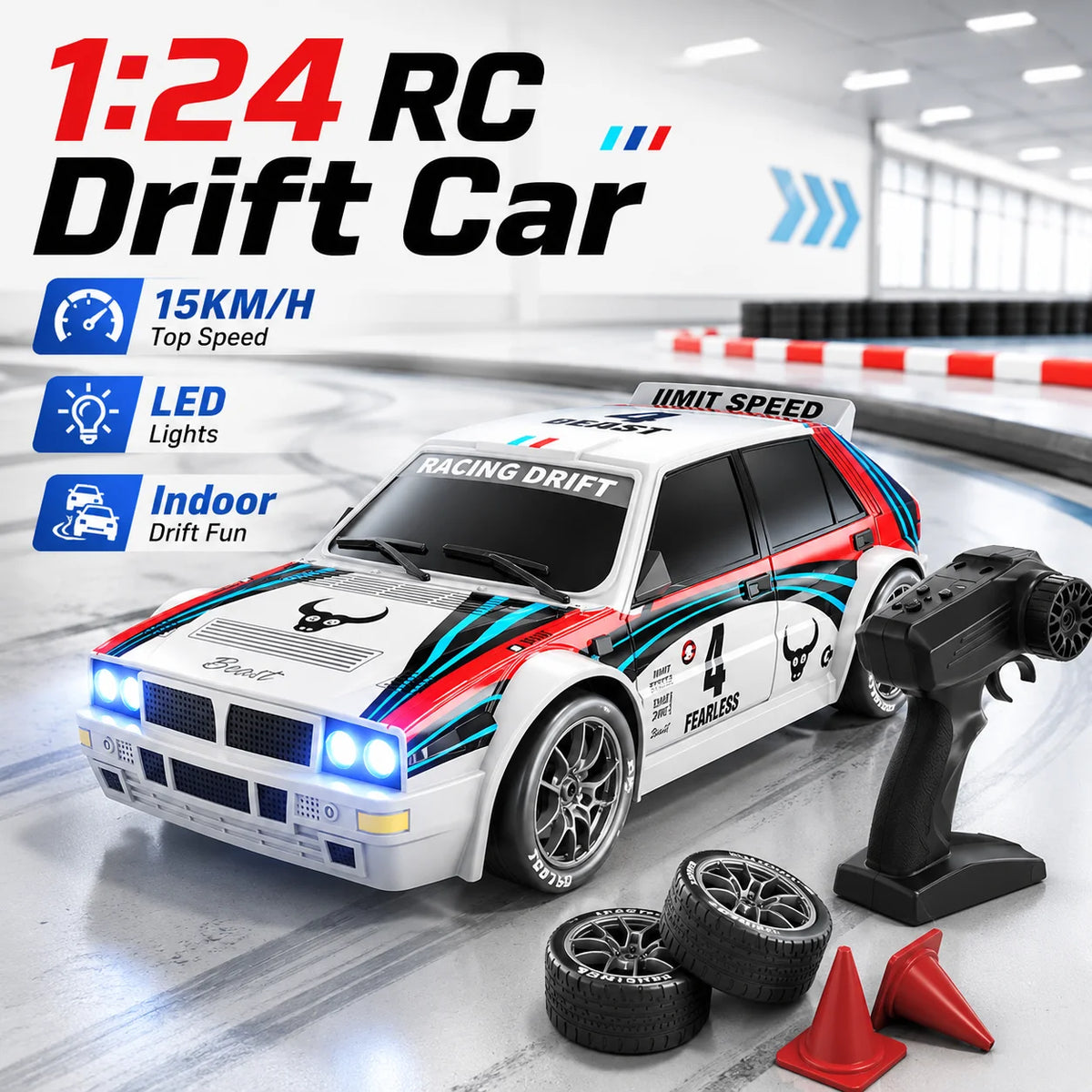 ZNLYRION RC Drifting Race Car Scale Wheel Drive Adjustable — product view 2