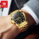 Luxury OLEVS Tonneau Men Wristwatch