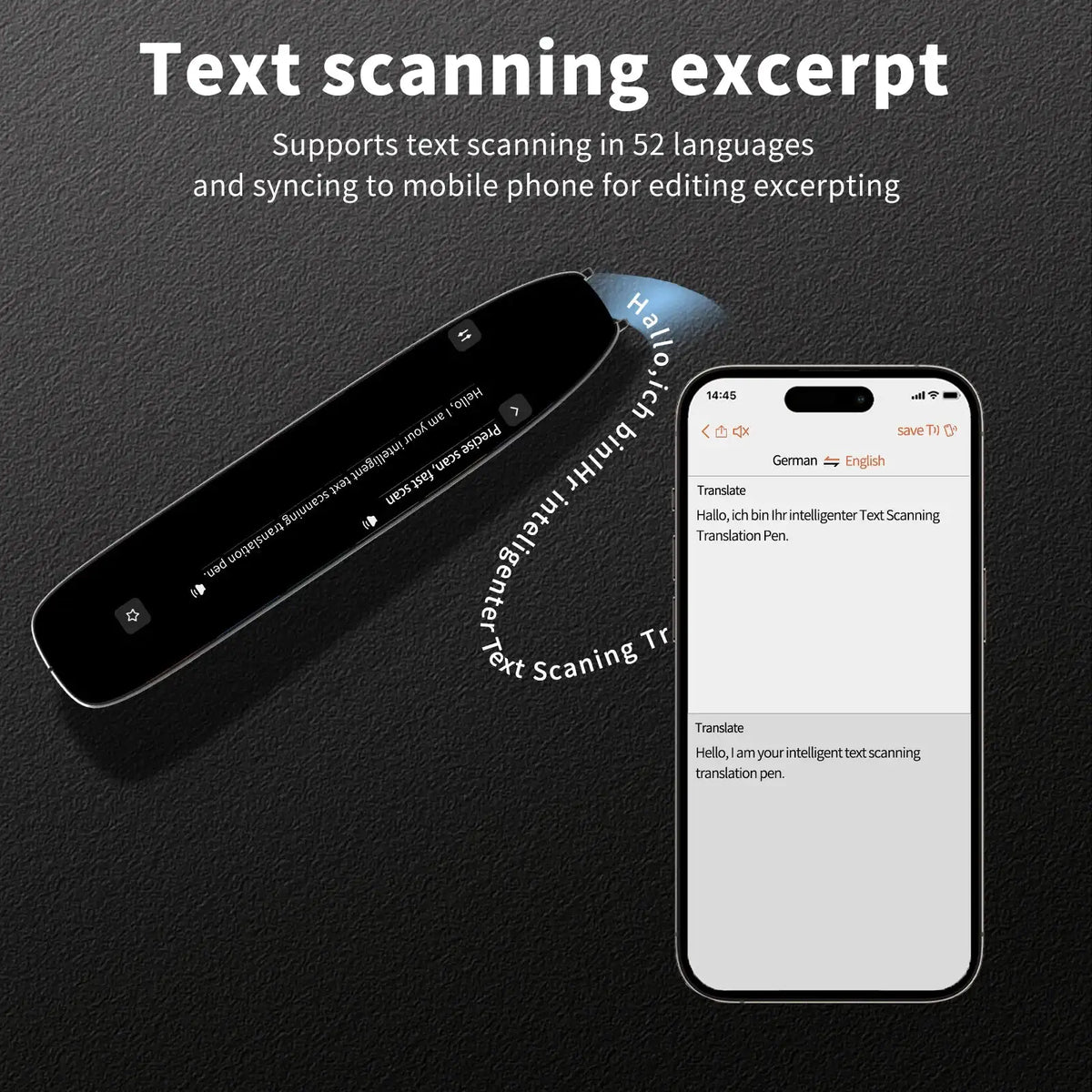 Scan Translation Pen,142 Languages Dyslexia Assist Reading Pen,Speech & Scan‑to‑Text for Learners & Elderly,10 Offline Languages