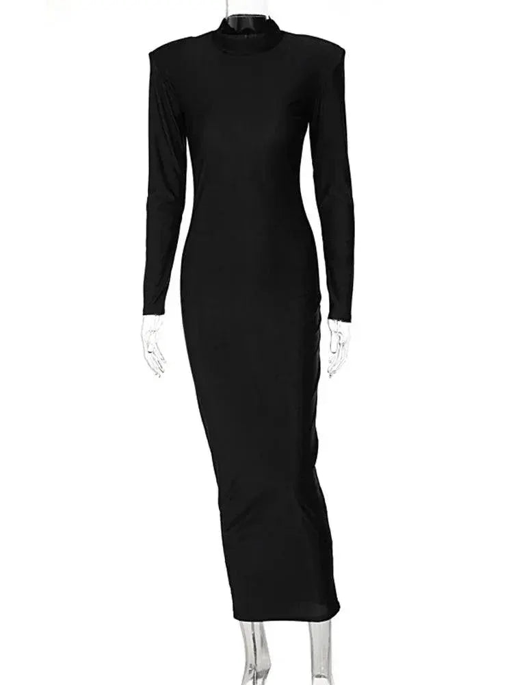 Elegant Turtleneck Maxi Dress For Women Chic Fashion Online