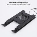Foldable Laptop Cooling Base - 1 Fan Stand