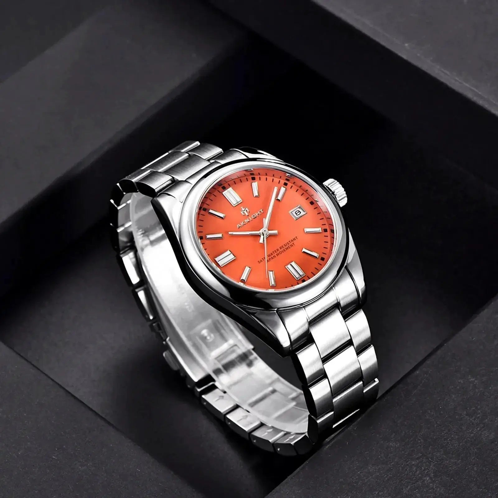 Waterproof Chronograph Watch With Stainless Steel Band