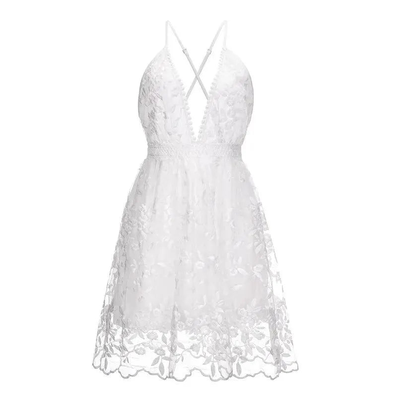 White Lace Beach Dress Summer Chic Fashion Essential