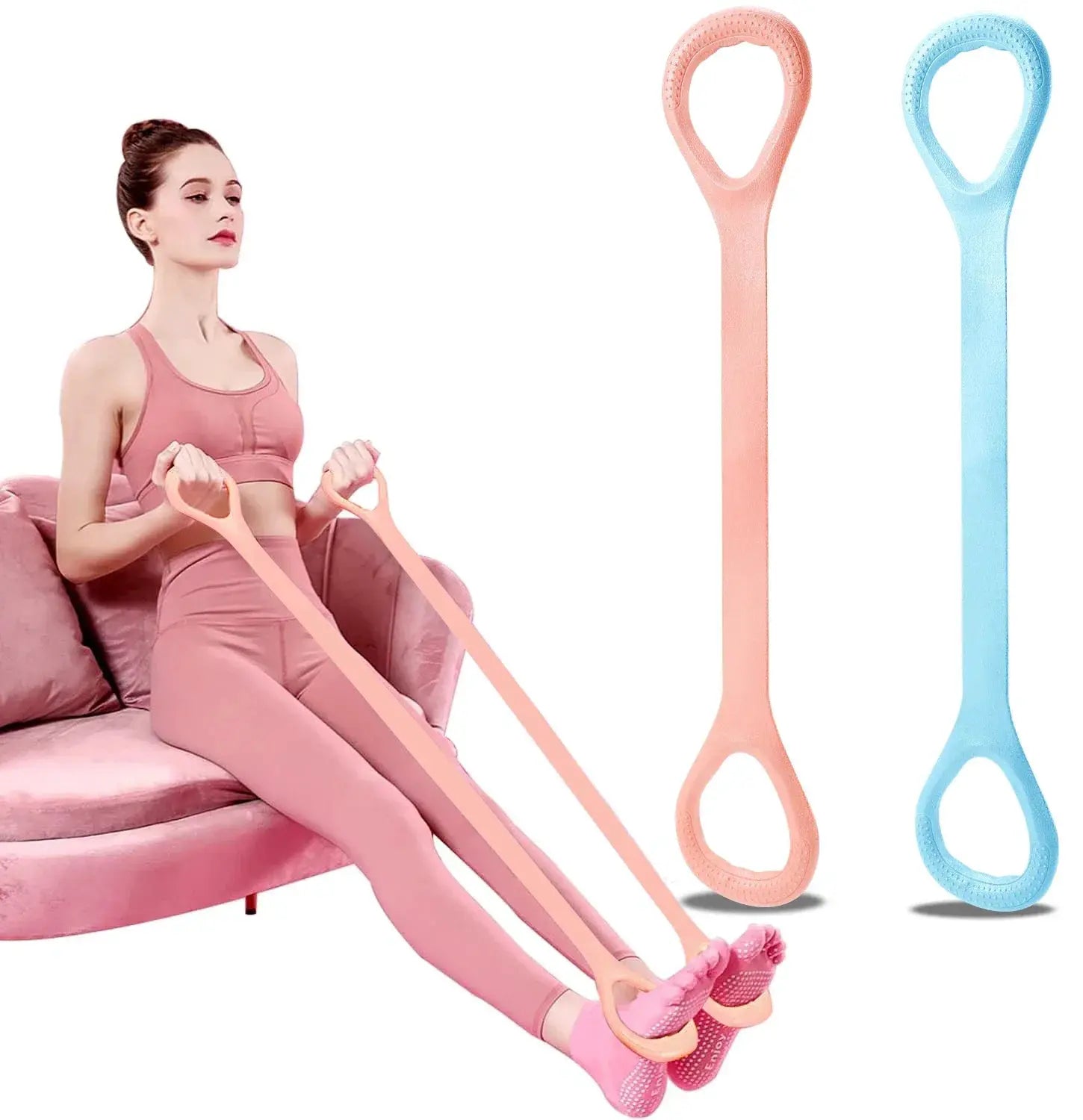 8 Piece Resistance Band Set For Strength Training Tools
