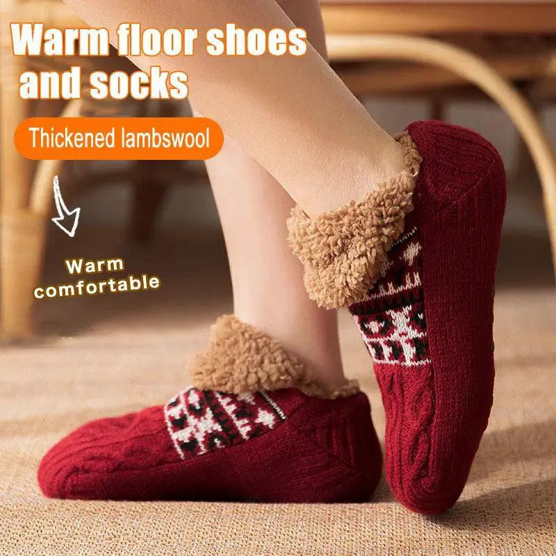 Mens Cozy Winter Fleece Socks Non Slip Warmth Comfort