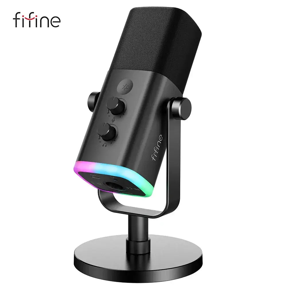 USB XLR Dynamic Microphone With RGB Control AmpliGame AM8