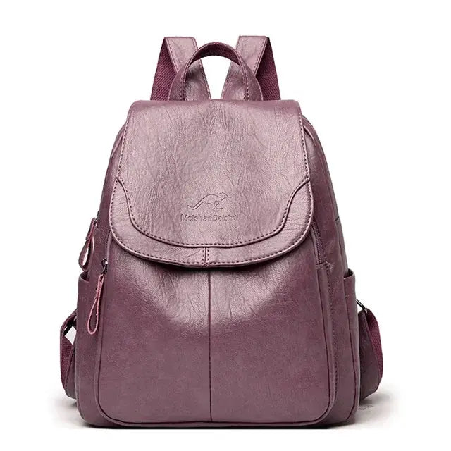 Leather Backpack for Women Travel Ready — product view 10