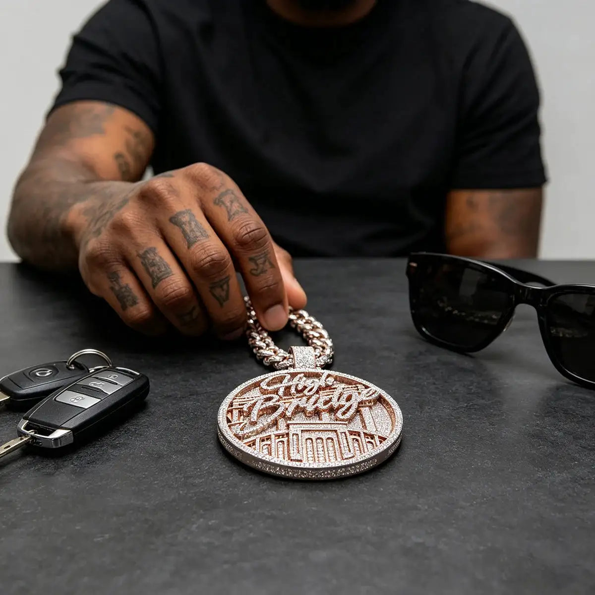 Gold Plated Hip Hop Charm Gold Plated Iced Out High — product view 5