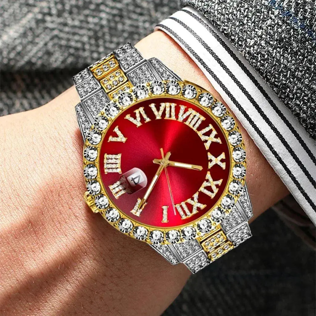 Luxury Diamond Hip Hop Watch For Men Quartz Bling Classic