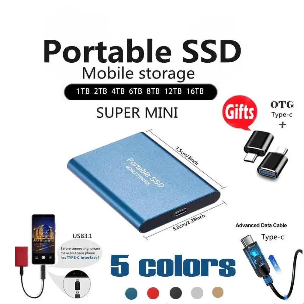 Ultra Fast Portable External SSD for Laptops and Mobile