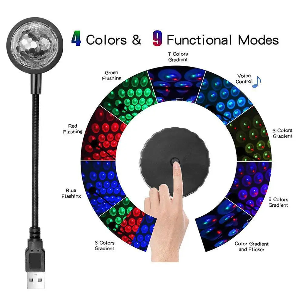 9 Models Car Roof Star Light LED Projector USB Night Light
