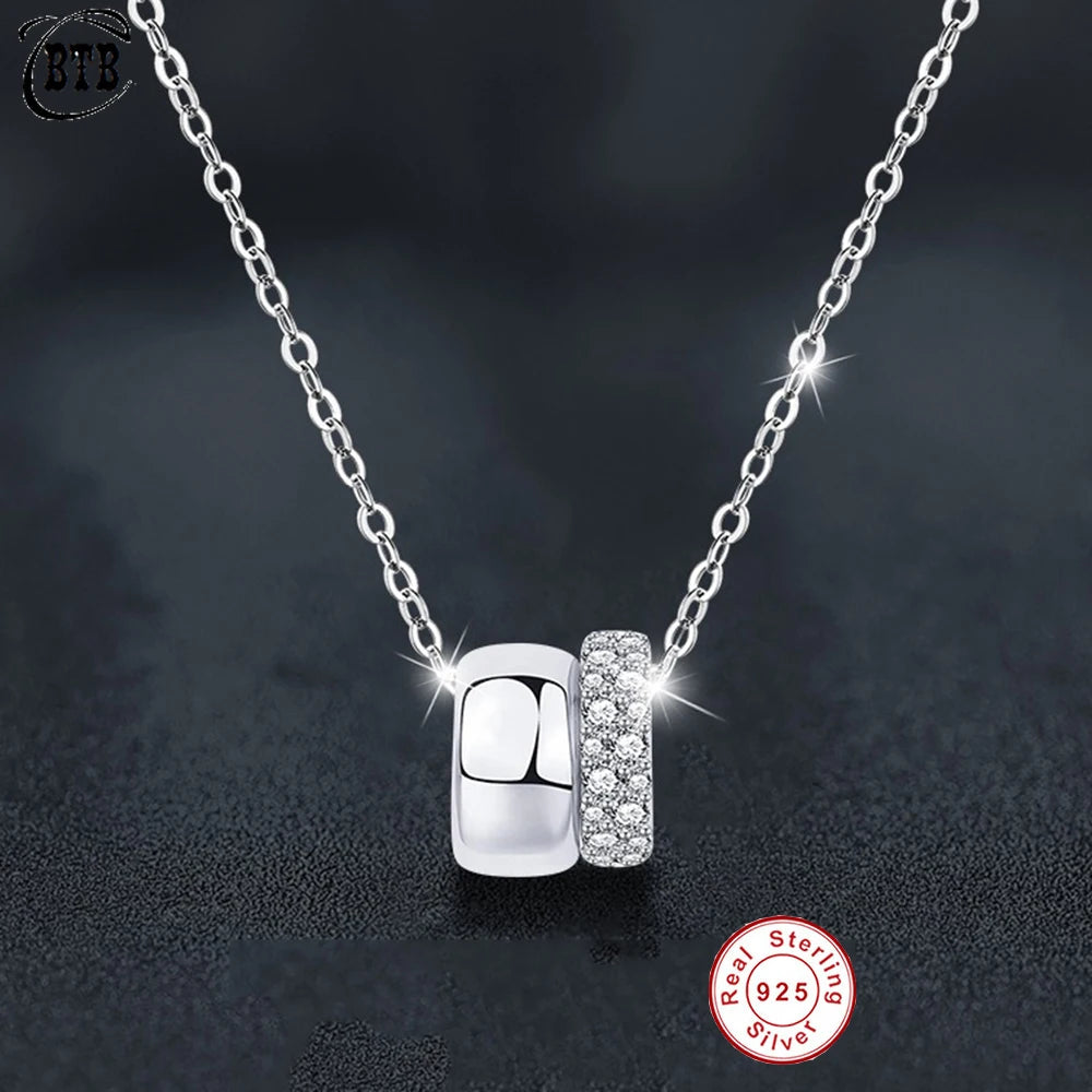 Moissanite Pendant Necklace in Sterling Silver Cbtb CB022 — product view 1