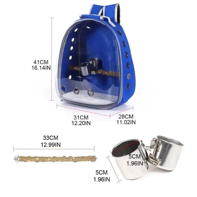 FeatherSafe Parrot Carrier Backpack Hands Free Travel