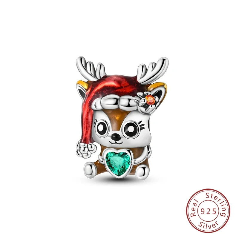 Sterling Silver Christmas Charm Santa