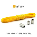 Metal Lock Elastic Shoelaces for Easy No Tie Style