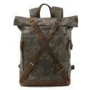 Waxed Canvas Laptop Backpack Waterproof