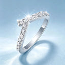 Timeless Minimalist Moissanite Ring On Gold Plated Silver