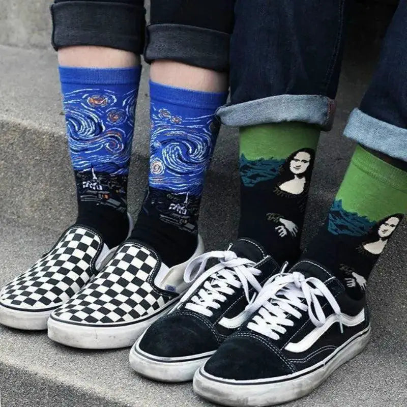 Van Gogh Starry Night Skate Socks For Vibrant Style