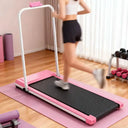 Pink Under Desk Curved Foldable Treadmill With LED Display