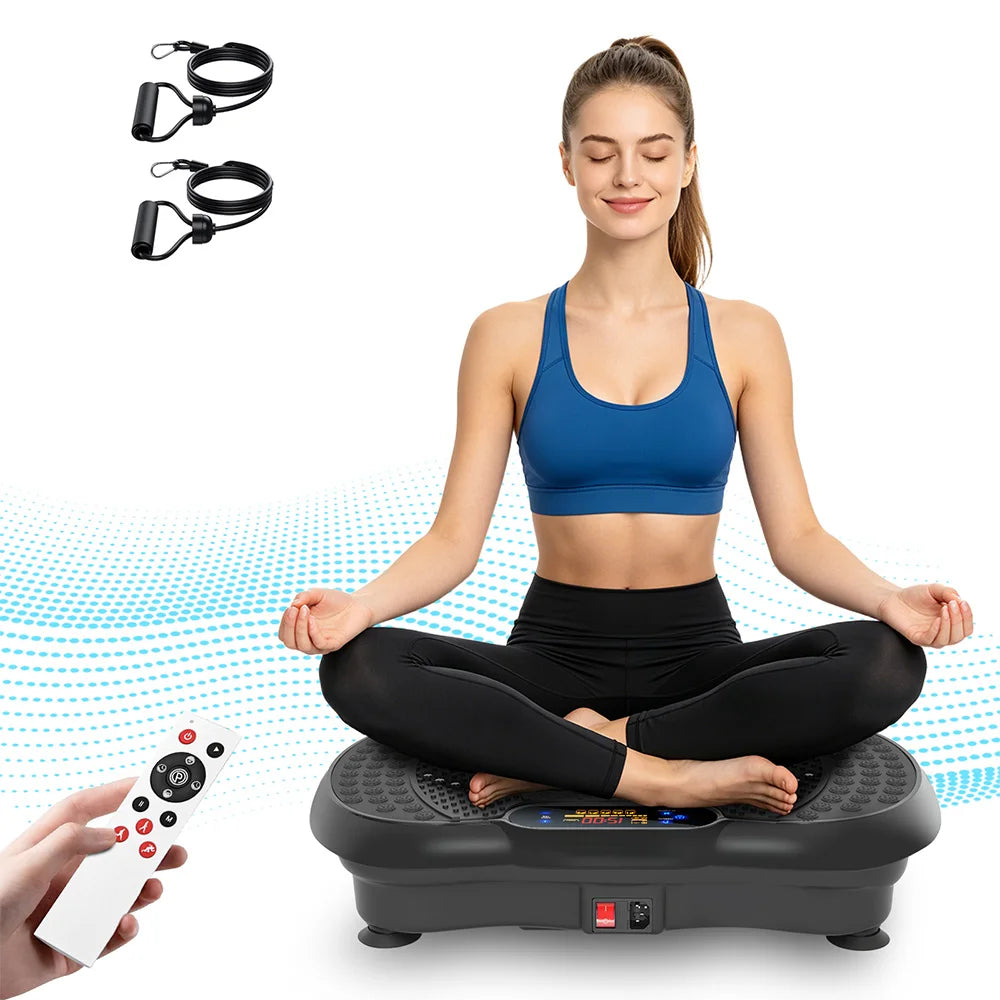Smart Vibration Plate Exercise Machine With LED Light Strip Deep — product view 1