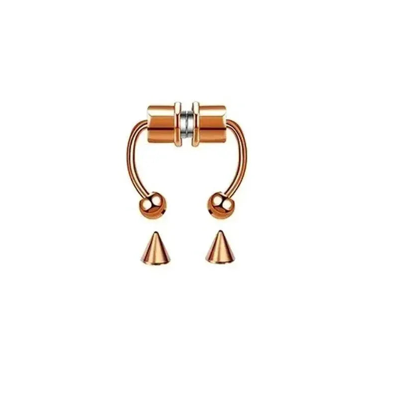 One Magnetic False Nose Rings Stainless Steel Septum Jewelry