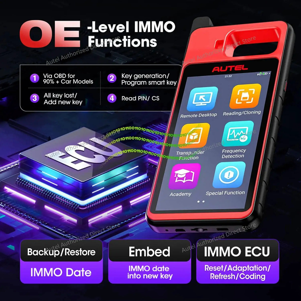Autel MaxiIM KM100X Universal Key Generator KM100 Key Fob Programming Tools Immobilizer 60s Key Generation Lifetime Free Update