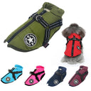 Winter Dog Jacket with Harness for Large Breeds Waterproof