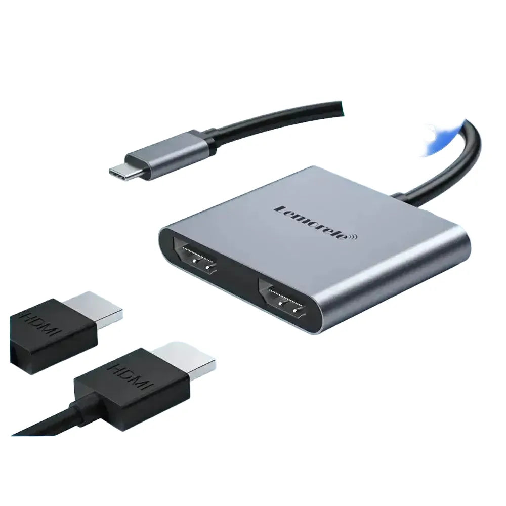 Dual USB-C Docking Station - Office — 2 HDMI and VGA