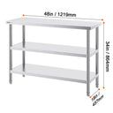 SucceBuy Stainless Steel Food Prep Table Commercial Kitchen