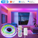 Tuya WiFi COB RGBIC LED Strip 5m 12V Music Sync Dream Color Alexa Compatible