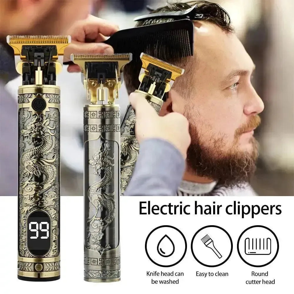 Vintage Dragon Hair Clipper Kit Stylish Grooming Tool 55
