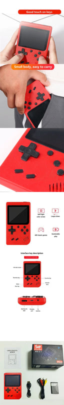 Red Retro Handheld Console With 400 Classic Games Collection