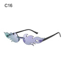 Trendy Rimless Flame Sunglasses for Women UV400 Shades