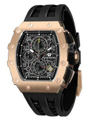 Tsar Bomba Men Tonneau Stainless Watch