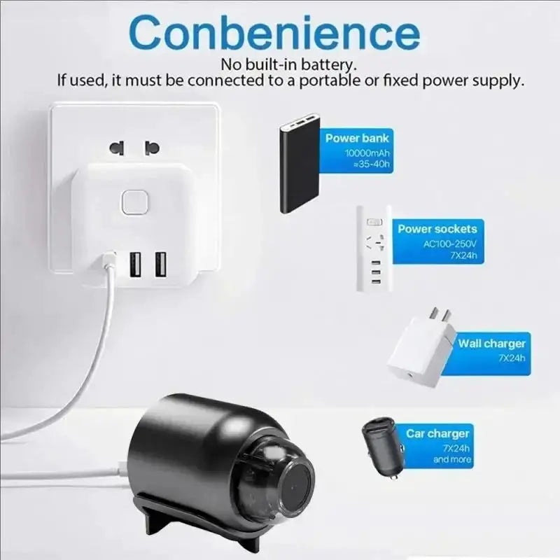 NEW 1080P HD X5 Mini Camera Wireless WIFI Outdoor Indoor Surveillance Camera with Cyclic Recording for Camping Home Security