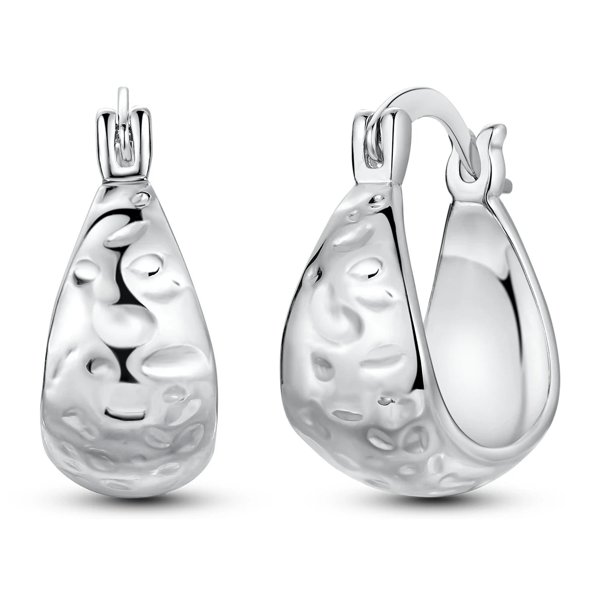 Silver Plated Hoop Earring Pendientes