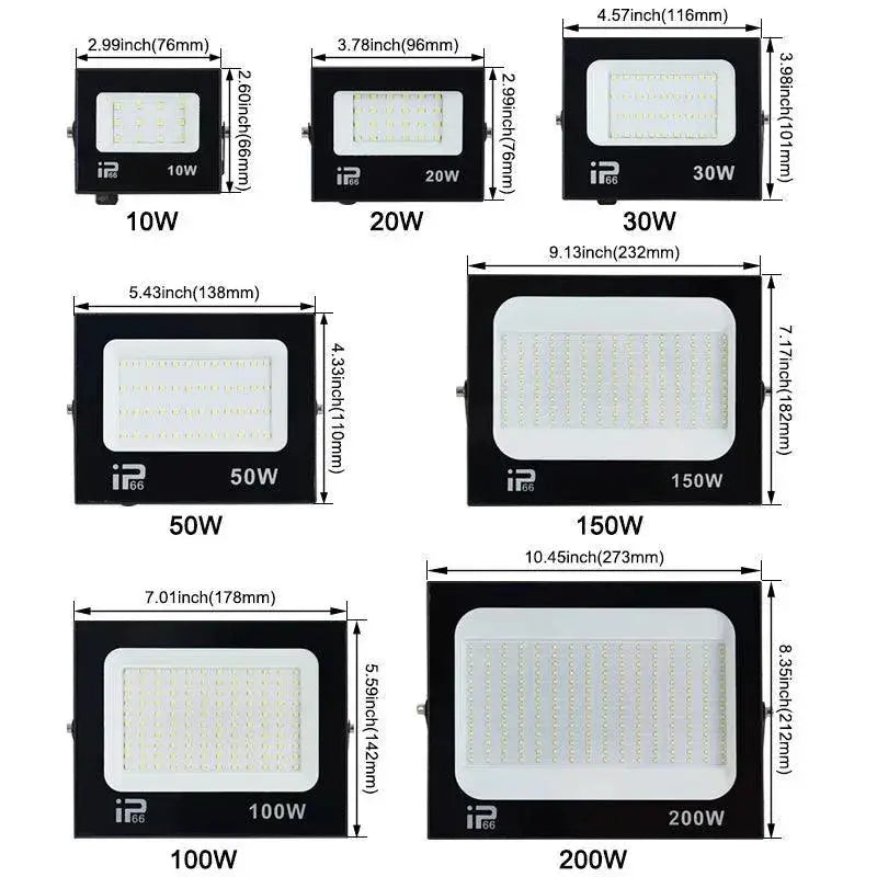 Outdoor LED Black Garden Floodlights Stylish Lighting