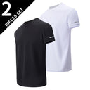 2-Piece Men's Quick-Drying Sports Plus-Size T-Shirt Set