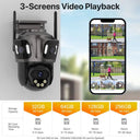 Outdoor Security Camera with 3 Views