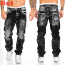 Mens Jeans Brands Straight Stretch Slim Jean Homme Pants