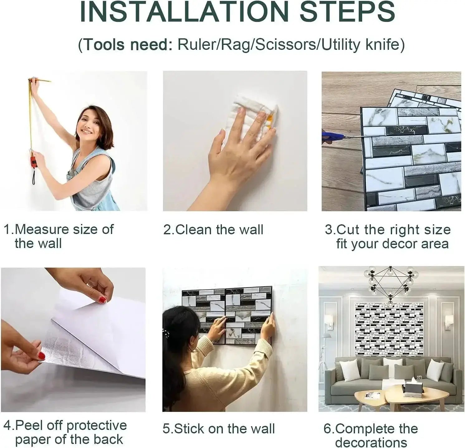 3D Brick Wall Sticker Set For Stylish Home Makeover