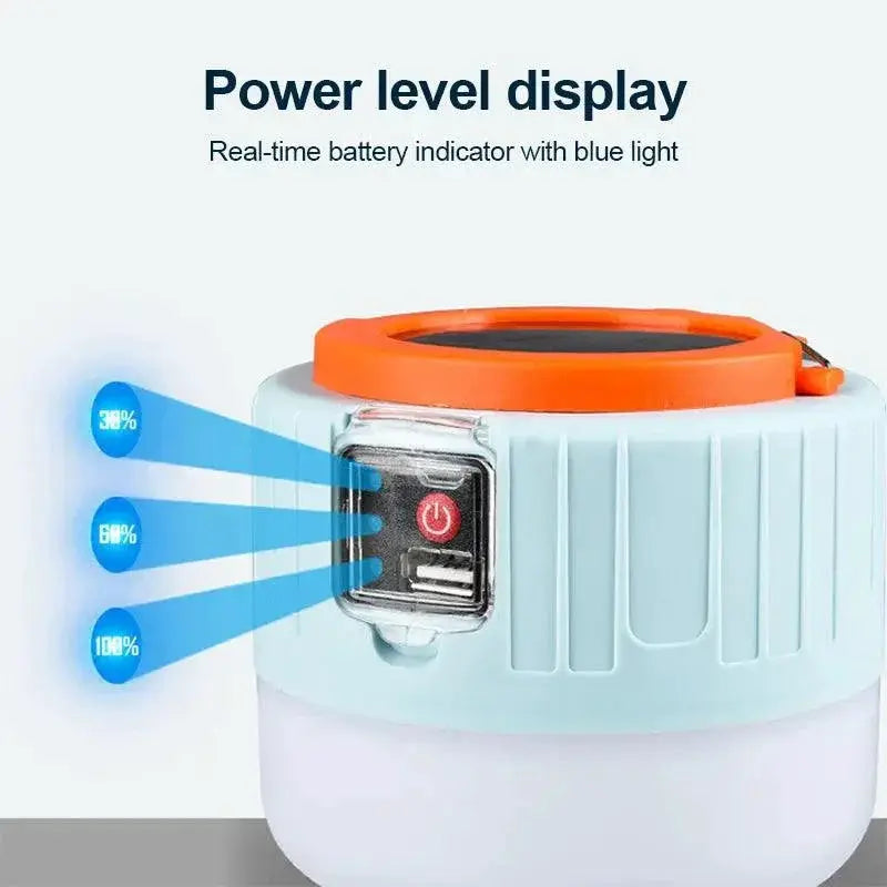 Solar LED Camping Lantern With Remote Control Waterproof Light